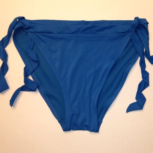 New Plus Size Women's UPF 50 Sapphire Blue Side Tie Bikini Bottoms XL 16W-18W - Picture 15 of 15